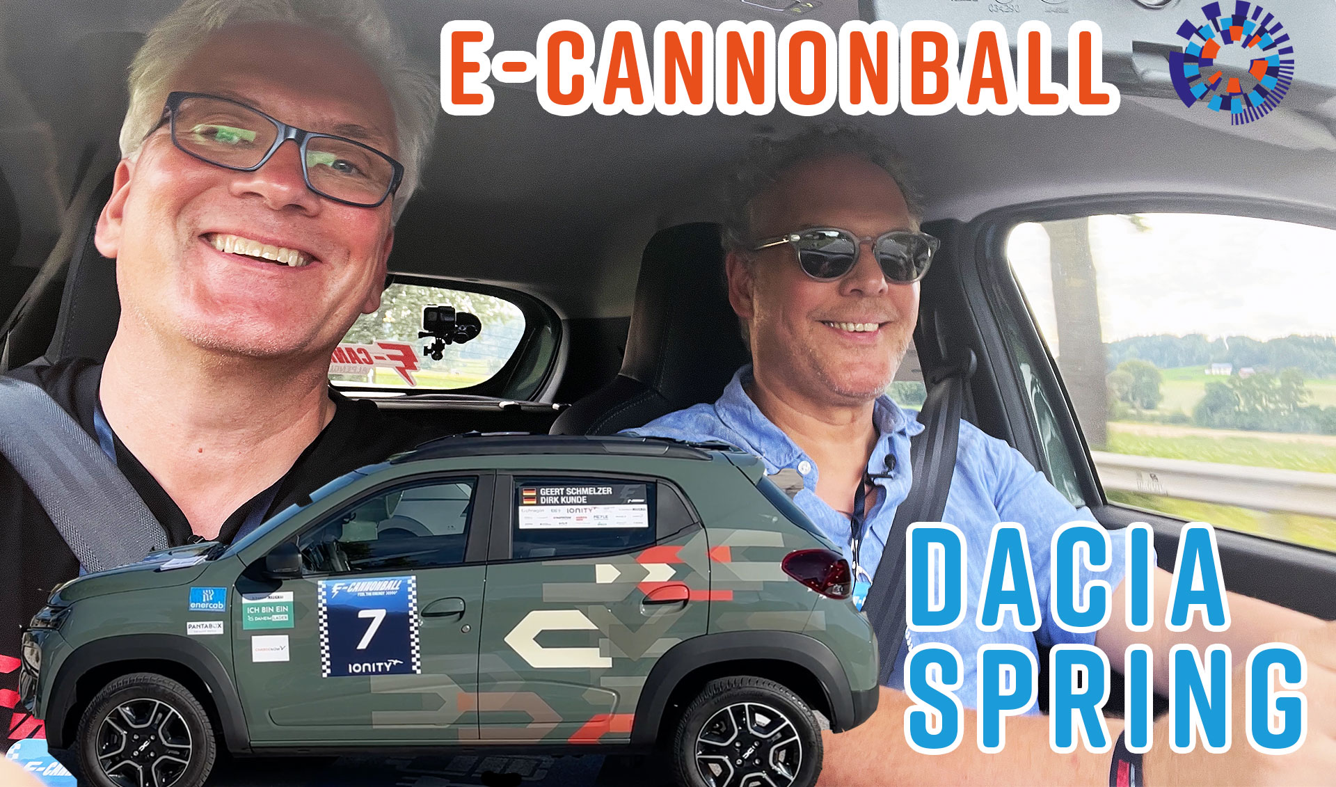 Mit dem Dacia Spring beim E-Cannonball 2023 im Alpenglück